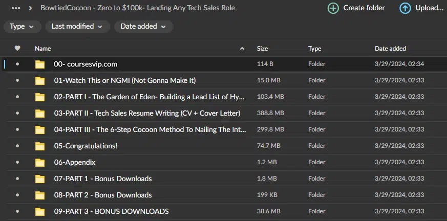 BowtiedCocoon – Zero to $100k Landing Any Tech Sales Role Course