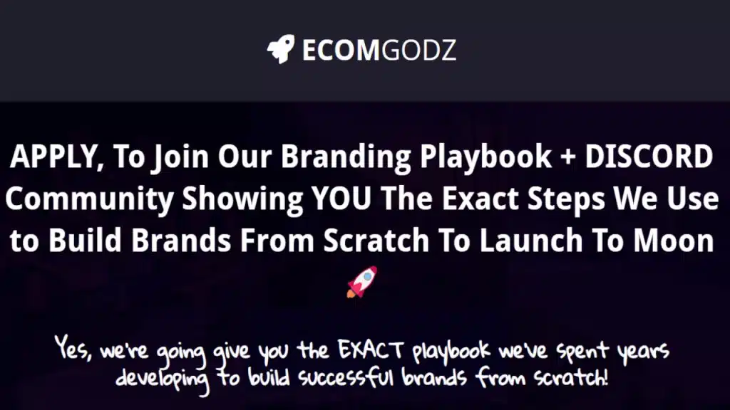 Ecom Gods Playbook By Coltybrah & Saint Dici