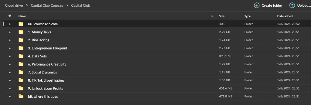 Capital Club Courses Download