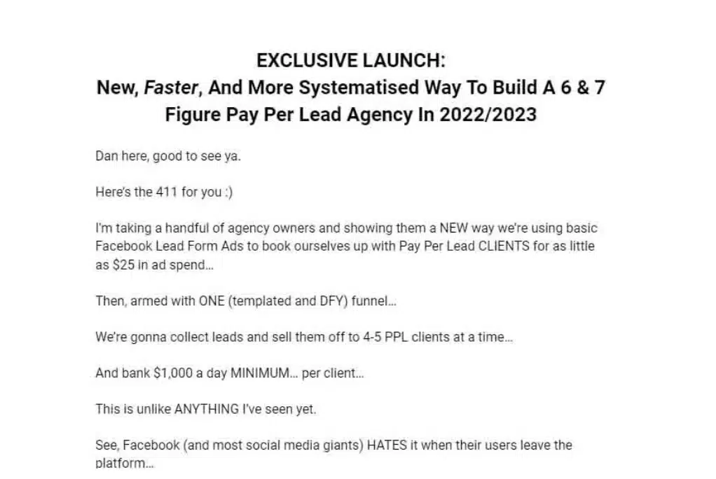 Dan Wardrope – The Pay Per Lead Agency Blueprint 3.0