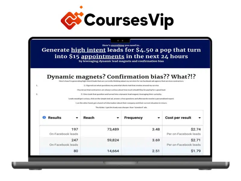 Dynamic Lead Magnets + B2B Meta Ads – Generate high intent leads for $4.50 a pop that turn into $15 appointments