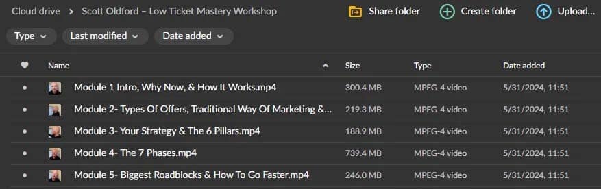 Scott Oldford – Low Ticket Mastery Workshop