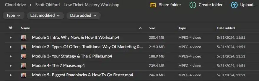 Scott Oldford – Low Ticket Mastery Workshop