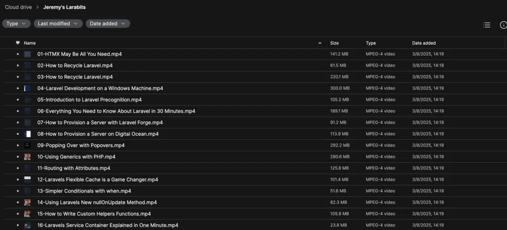 Laracasts – Jeremy's Larabits