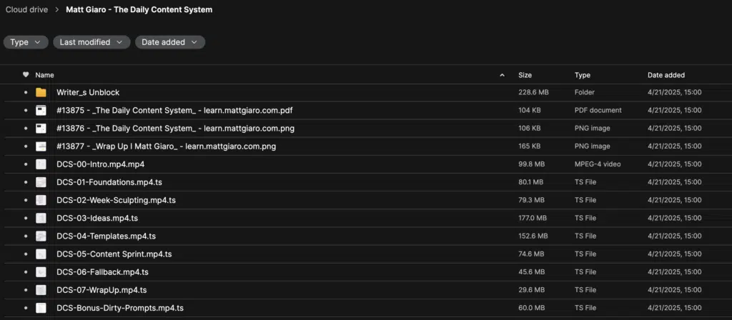 Matt Giaro – The Daily Content System