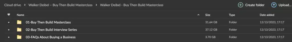 Walker Deibel – Buy Then Build Masterclass